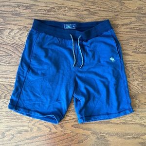 Men’s Navy Blue Abercrombie and Fitch shorts.